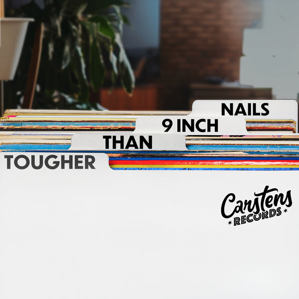 Heavy Duty Blank Vinyl Record Dividers | White | 12" LP Record Dividers with Tabs