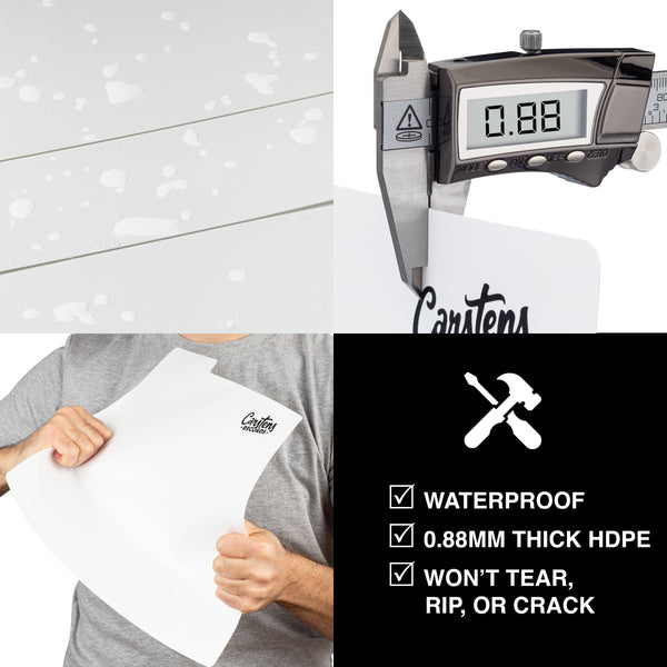 Heavy Duty Blank Vinyl Record Dividers | White | 12" LP Record Dividers with Tabs